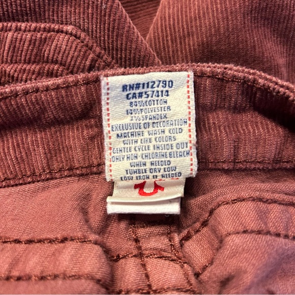 True Religion Vintage Made in USA Low Rise Skinny Corduroy Jeans, Size 29 - Picture 9 of 10